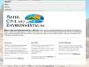 Website Snapshot of Water, Civil, and Environmental Incorporated