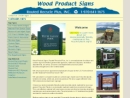 Website Snapshot of Wood Product Signs