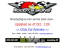 Website Snapshot of Woody's Signs
