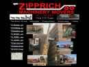 Website Snapshot of Zipprich Machinery Movers